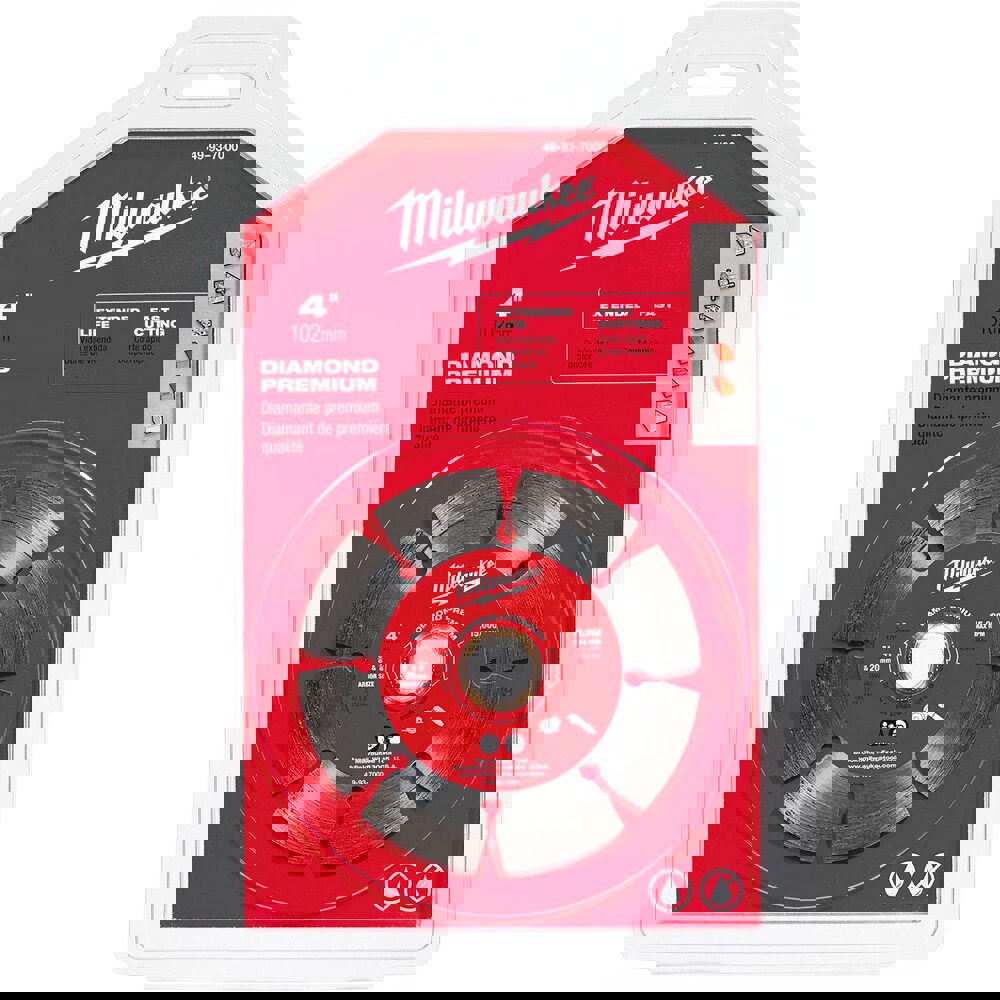 Cutoff Wheels; Wheel Diameter (Inch): 4 ; Wheel Thickness (Decimal Inch): 0.0900 ; Hole Size (Inch): 7/8; 5/8 ; Hole Size: 20.000 ; Abrasive Material: Diamond ; Reinforced: No